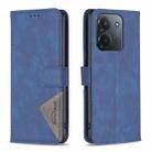For Redmi 15C 4G 173.1mm / 15C 5G 173.1mm Magnetic Buckle Rhombus Texture Leather Phone Case(Blue) - 1
