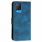 For OPPO A93 5G YX0080 Grid Butterfly Embossed Pattern Flip Leather Phone Case with Lanyard(Dark Blue) - 3