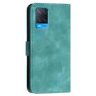 For OPPO A93 5G YX0080 Grid Butterfly Embossed Pattern Flip Leather Phone Case with Lanyard(Light Blue) - 3