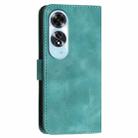 For OPPO A60 4G YX0080 Grid Butterfly Embossed Pattern Flip Leather Phone Case with Lanyard(Light Blue) - 3