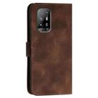 For OPPO A94 5G / F19 Pro YX0080 Grid Butterfly Embossed Pattern Flip Leather Phone Case with Lanyard(Coffee) - 3