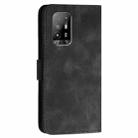 For OPPO Reno6 Z 5G / Reno5 F YX0080 Grid Butterfly Embossed Pattern Flip Leather Phone Case with Lanyard(Black) - 3