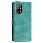 For OPPO Reno6 Z 5G / Reno5 F Grid Butterfly Embossed Pattern Leather Phone Case with Lanyard(Light Blue) - 3