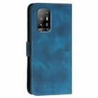 For OPPO Reno5 Lite Grid Butterfly Embossed Pattern Leather Phone Case with Lanyard(Dark Blue) - 3