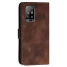 For OPPO Reno5 Lite Grid Butterfly Embossed Pattern Leather Phone Case with Lanyard(Coffee) - 3