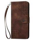 For OPPO Find X8 Grid Butterfly Embossed Pattern Leather Phone Case with Lanyard(Coffee) - 2