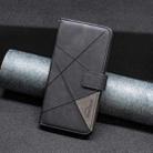 For Samsung Galaxy A06 Magnetic Buckle Rhombus Texture Leather Phone Case(Black) - 2