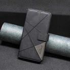 For Samsung Galaxy A36 Magnetic Buckle Rhombus Texture Leather Phone Case(Black) - 2