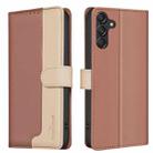 For Samsung Galaxy A26 5G Color Matching RFID Anti-theft Leather Phone Case(Brown) - 1