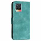 For Realme 8 / 8 Pro Grid Butterfly Embossed Pattern Leather Phone Case with Lanyard(Light Blue) - 3