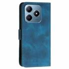 For Realme C63 Global YX0080 Grid Butterfly Embossed Pattern Flip Leather Phone Case with Lanyard(Dark Blue) - 3