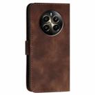 For Realme Narzo 70 Pro 5G India YX0080 Grid Butterfly Embossed Pattern Flip Leather Phone Case with Lanyard(Coffee) - 3