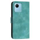 For Realme C30 4G / C30s Grid Butterfly Embossed Pattern Leather Phone Case with Lanyard(Light Blue) - 3