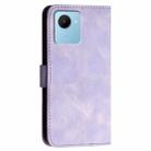 For Realme Narzo 50i Prime YX0080 Grid Butterfly Embossed Pattern Flip Leather Phone Case with Lanyard(Light Purple) - 3