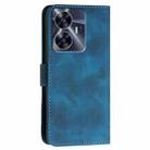 For Realme Narzo N55 YX0080 Grid Butterfly Embossed Pattern Flip Leather Phone Case with Lanyard(Dark Blue) - 3