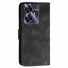 For Realme Narzo N55 YX0080 Grid Butterfly Embossed Pattern Flip Leather Phone Case with Lanyard(Black) - 3