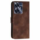 For Realme Narzo N55 YX0080 Grid Butterfly Embossed Pattern Flip Leather Phone Case with Lanyard(Coffee) - 3