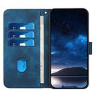 For Realme 10 4G Grid Butterfly Embossed Pattern Leather Phone Case with Lanyard(Dark Blue) - 3