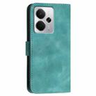 For Realme 14 / P3 5G Global Grid Butterfly Embossed Pattern Leather Phone Case with Lanyard(Light Blue) - 3