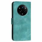 For Realme 14 Pro+ Grid Butterfly Embossed Pattern Leather Phone Case with Lanyard(Light Blue) - 3