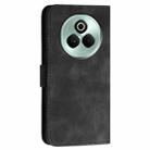 For Realme P3 Pro Grid Butterfly Embossed Pattern Leather Phone Case with Lanyard(Black) - 3
