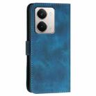 For Realme P3 Ultra 5G Grid Butterfly Embossed Pattern Leather Phone Case with Lanyard(Dark Blue) - 3