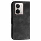 For Realme P3 Ultra 5G Grid Butterfly Embossed Pattern Leather Phone Case with Lanyard(Black) - 3