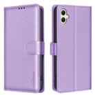 For Samsung Galaxy A06 Litchi Texture RFID Anti-theft Leather Phone Case(Purple) - 1