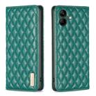 For Samsung Galaxy A06 Diamond Lattice Magnetic Leather Flip Phone Case(Green) - 1