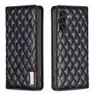 For Samsung Galaxy A16 5G Diamond Lattice Magnetic Leather Flip Phone Case(Black) - 1