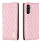 For Samsung Galaxy A56 5G Diamond Lattice Magnetic Leather Flip Phone Case(Pink) - 1