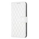 For Samsung Galaxy A06 Diamond Lattice Wallet Flip Leather Phone Case(White) - 3