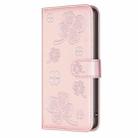 For Samsung Galaxy A36 Four-leaf Embossed Leather Phone Case(Pink) - 3