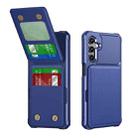 For Samsung Galaxy A15 Vertical Flip Card Bag Holder Leather Phone Case(Dark Blue) - 1