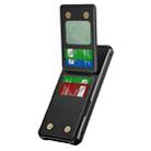 For Samsung Galaxy A24 4G Vertical Flip Card Bag Holder Leather Phone Case(Black) - 2