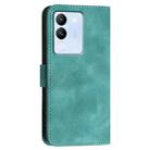 For vivo V29e 5G Global YX0080 Grid Butterfly Embossed Pattern Flip Leather Phone Case with Lanyard(Light Blue) - 3