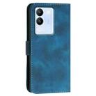 For vivo Y200 5G Global YX0080 Grid Butterfly Embossed Pattern Flip Leather Phone Case with Lanyard(Dark Blue) - 3