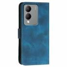 For vivo Y17s 4G Global YX0080 Grid Butterfly Embossed Pattern Flip Leather Phone Case with Lanyard(Dark Blue) - 3