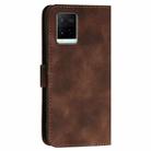 For vivo Y21 / Y33s / Y21s YX0080 Grid Butterfly Embossed Pattern Flip Leather Phone Case with Lanyard(Coffee) - 3