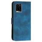 For vivo Y21s / Y21t YX0080 Grid Butterfly Embossed Pattern Flip Leather Phone Case with Lanyard(Dark Blue) - 3