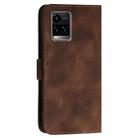 For vivo Y21s / Y21t YX0080 Grid Butterfly Embossed Pattern Flip Leather Phone Case with Lanyard(Coffee) - 3