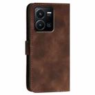 For vivo Y77 5G Global YX0080 Grid Butterfly Embossed Pattern Flip Leather Phone Case with Lanyard(Coffee) - 3