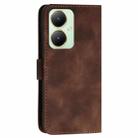 For vivo Y27 4G Global YX0080 Grid Butterfly Embossed Pattern Flip Leather Phone Case with Lanyard(Coffee) - 3