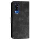 For vivo Y31 4G India YX0080 Grid Butterfly Embossed Pattern Flip Leather Phone Case with Lanyard(Black) - 3