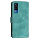 For vivo Y53s 4G / Y51a / Y33 4G YX0080 Grid Butterfly Embossed Pattern Flip Leather Phone Case with Lanyard(Light Blue) - 3