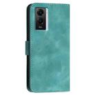 For vivo Y75 5G Global YX0080 Grid Butterfly Embossed Pattern Flip Leather Phone Case with Lanyard(Light Blue) - 3