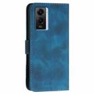 For vivo T1 5G Global YX0080 Grid Butterfly Embossed Pattern Flip Leather Phone Case with Lanyard(Dark Blue) - 3