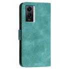 For vivo Y33e 5G YX0080 Grid Butterfly Embossed Pattern Flip Leather Phone Case with Lanyard(Light Blue) - 3