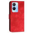 For vivo Y56 5G Global YX0080 Grid Butterfly Embossed Pattern Flip Leather Phone Case with Lanyard(Red) - 3