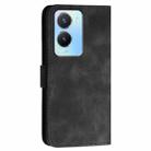 For vivo Y56 5G Global YX0080 Grid Butterfly Embossed Pattern Flip Leather Phone Case with Lanyard(Black) - 3